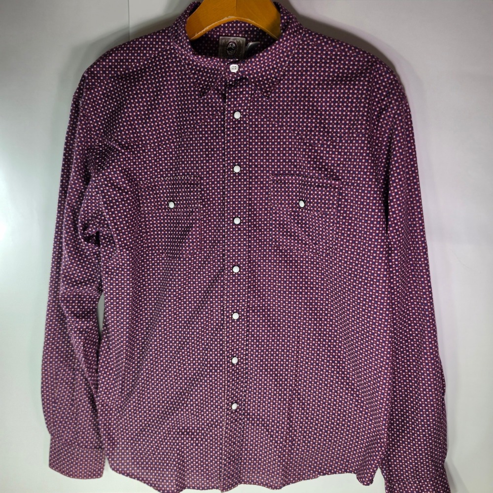 Cinch Western Shirt Boys XXL 16/18 Pearl Snap Long Sleeve Purple Medallion Youth